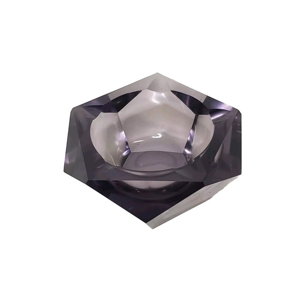 Mid-Century Faceted Murano Glass Ashtray/Bowl by Flavio Poli Seguso Italy - Picture 3 of 10
